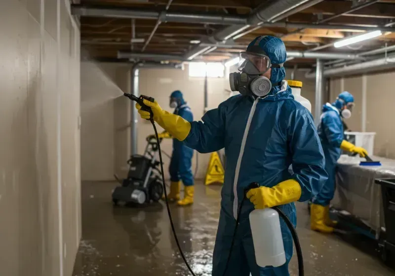 Basement Sanitization and Antimicrobial Treatment process in Mount Pleasant, PA