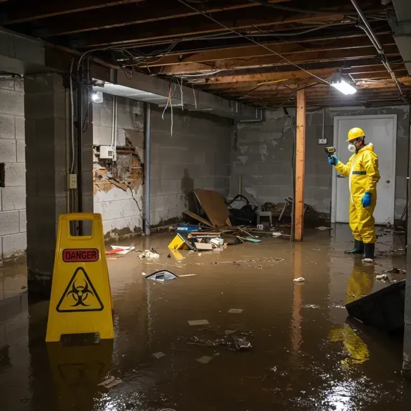 Flooded Basement Electrical Hazard in Mount Pleasant, PA Property